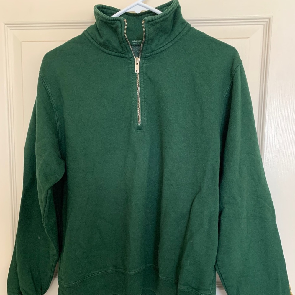 Green Quarter zip Sweatshirt